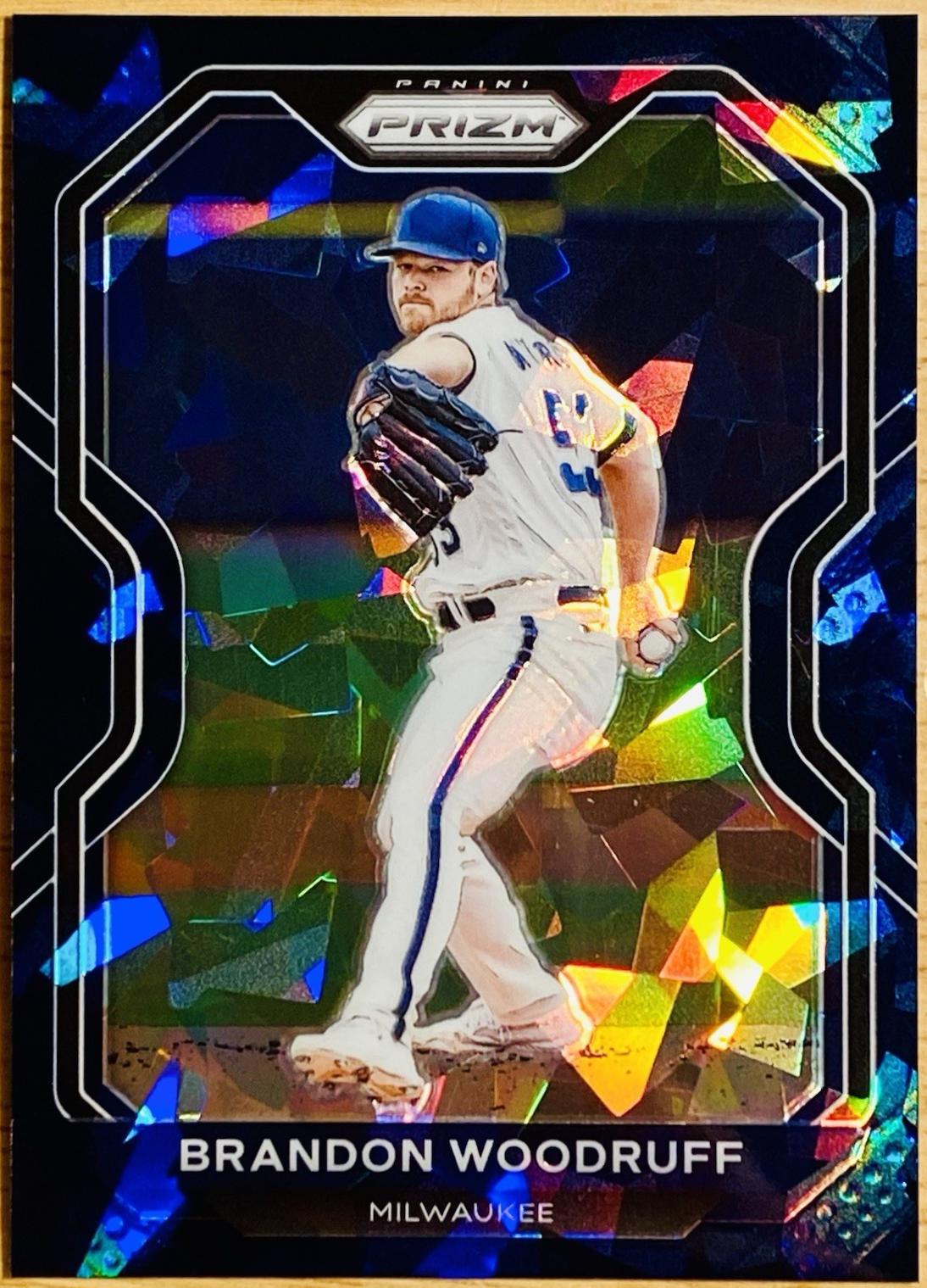 Brandon Woodruff [Navy Blue Cracked Ice Prizm] #18