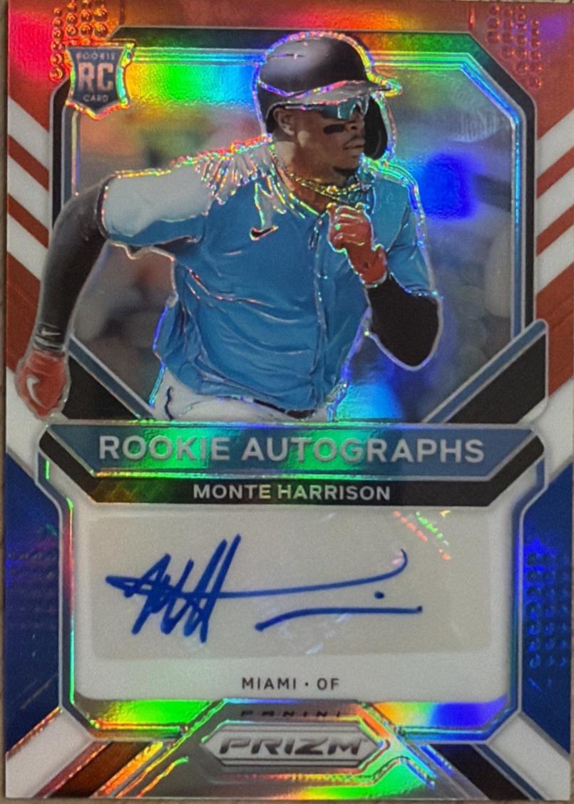 Monte Harrison [Red, White, and Blue Prizm] #RA-MH