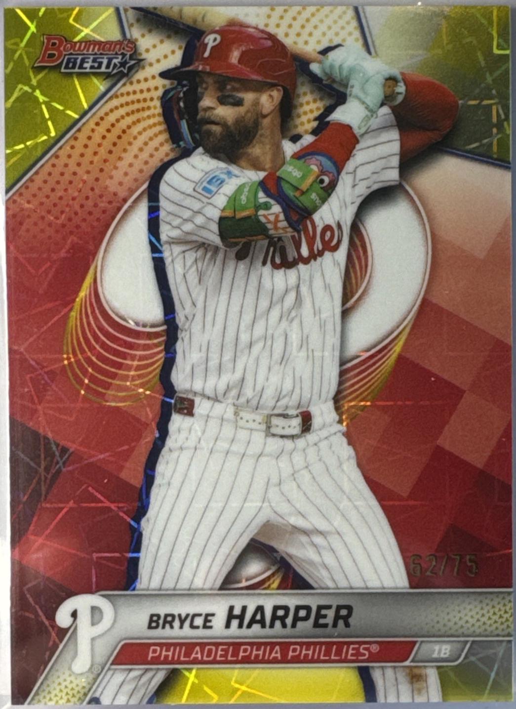 Bryce Harper [Yellow Lazer Refractor] #65