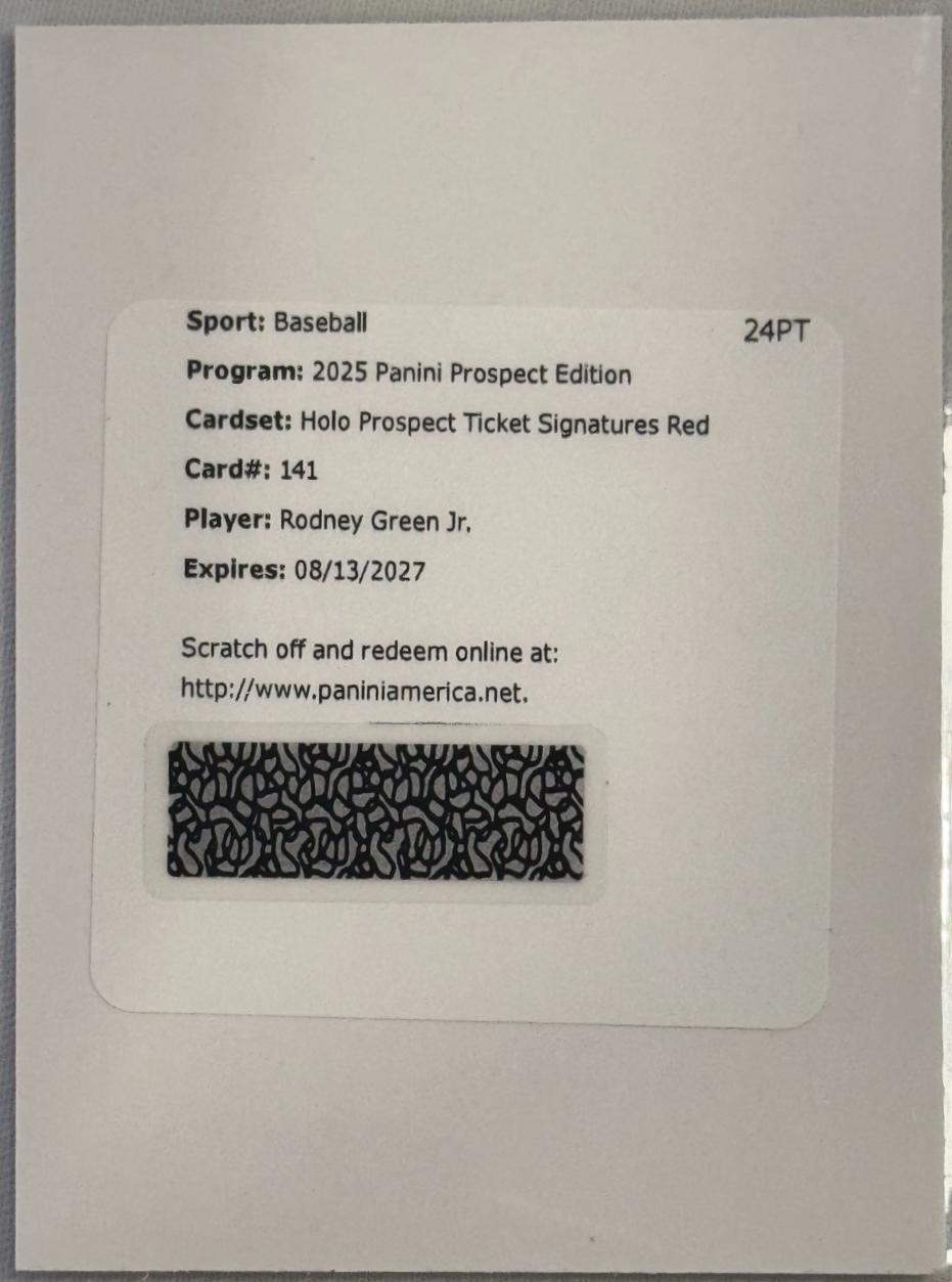 Rodney Green Jr. [Red Holo Ticket Signature] #141