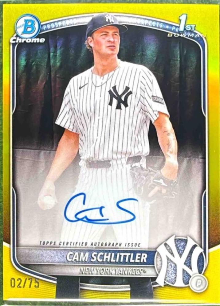 Cam Schlittler [Yellow Refractor] #CPA-CSC