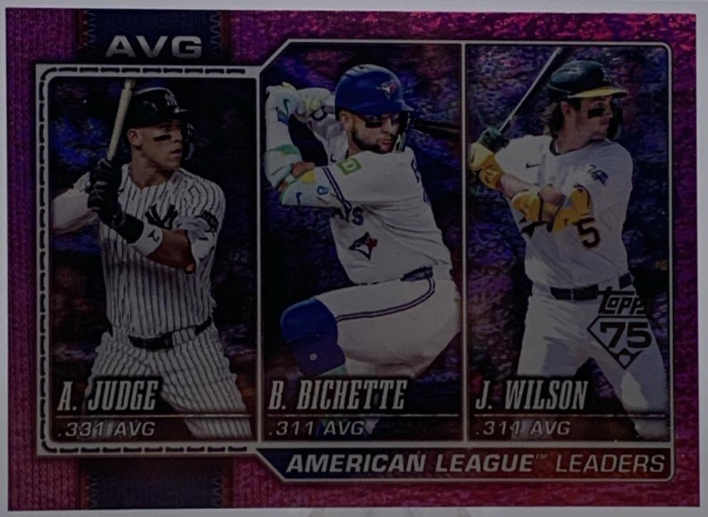 American League Leaders Avg [Pink Holo] #204