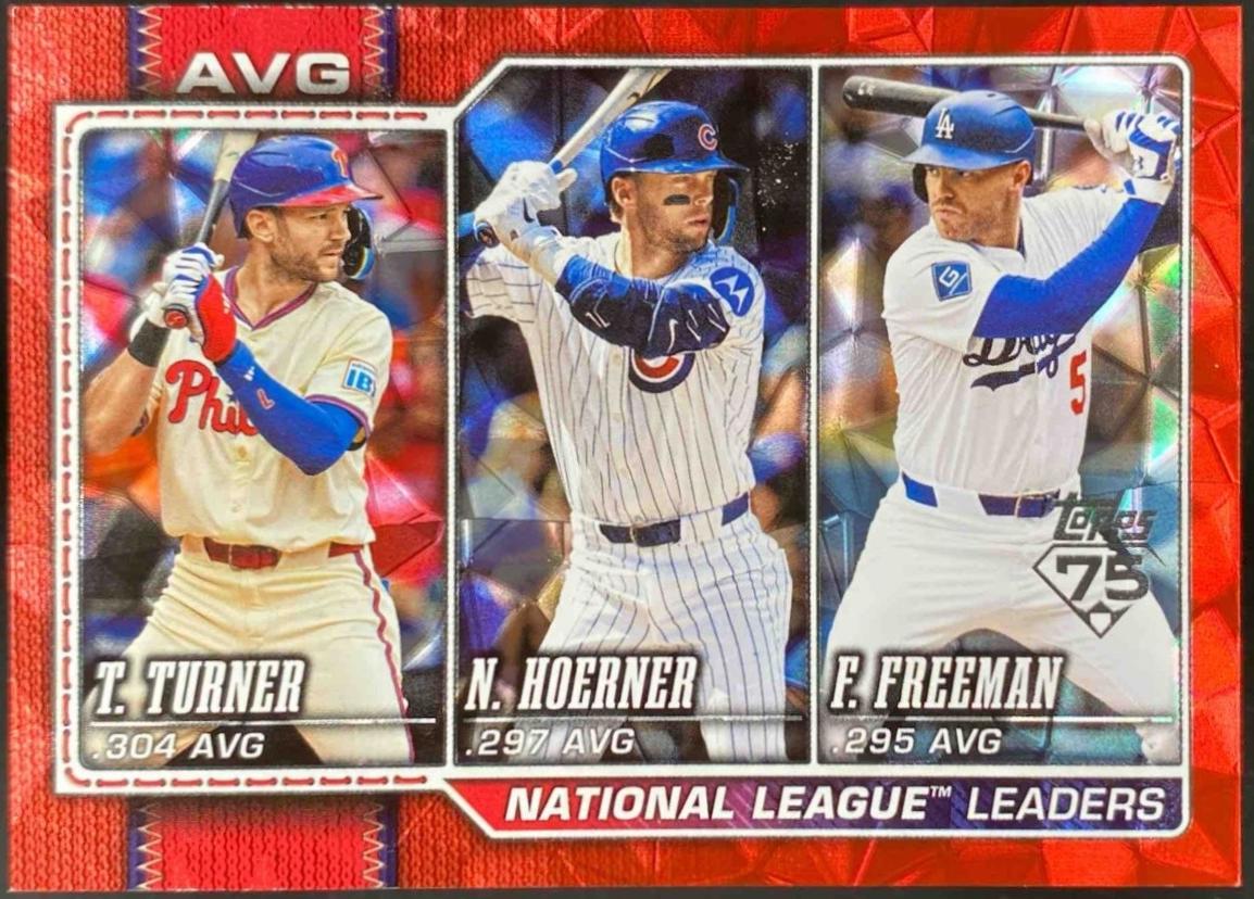 National League Leaders Avg [Red Diamante] #151