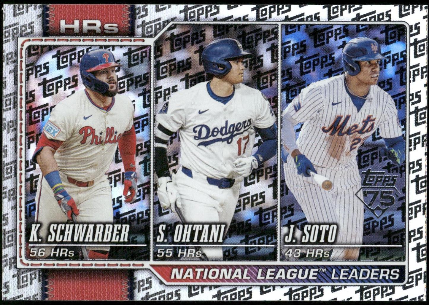 National League Leaders HRs [Topps Foil Pattern] #84