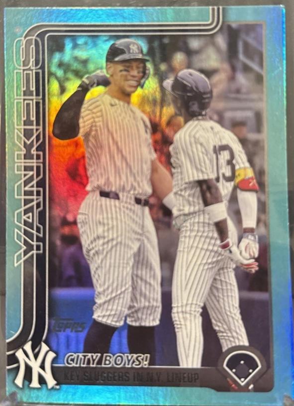 Aaron Judge / Jazz Chisholm Jr. [Holo Aqua Foil] #US85