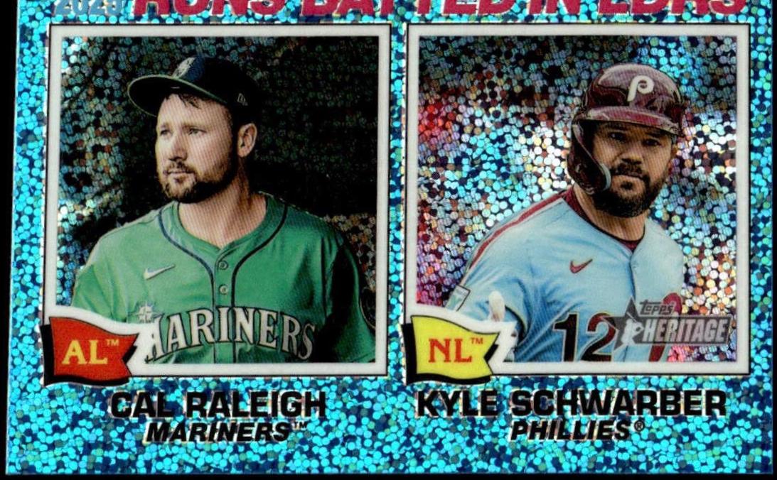 Kyle Schwarber / Cal Raleigh [Light Blue Sparkle Chrome] #3