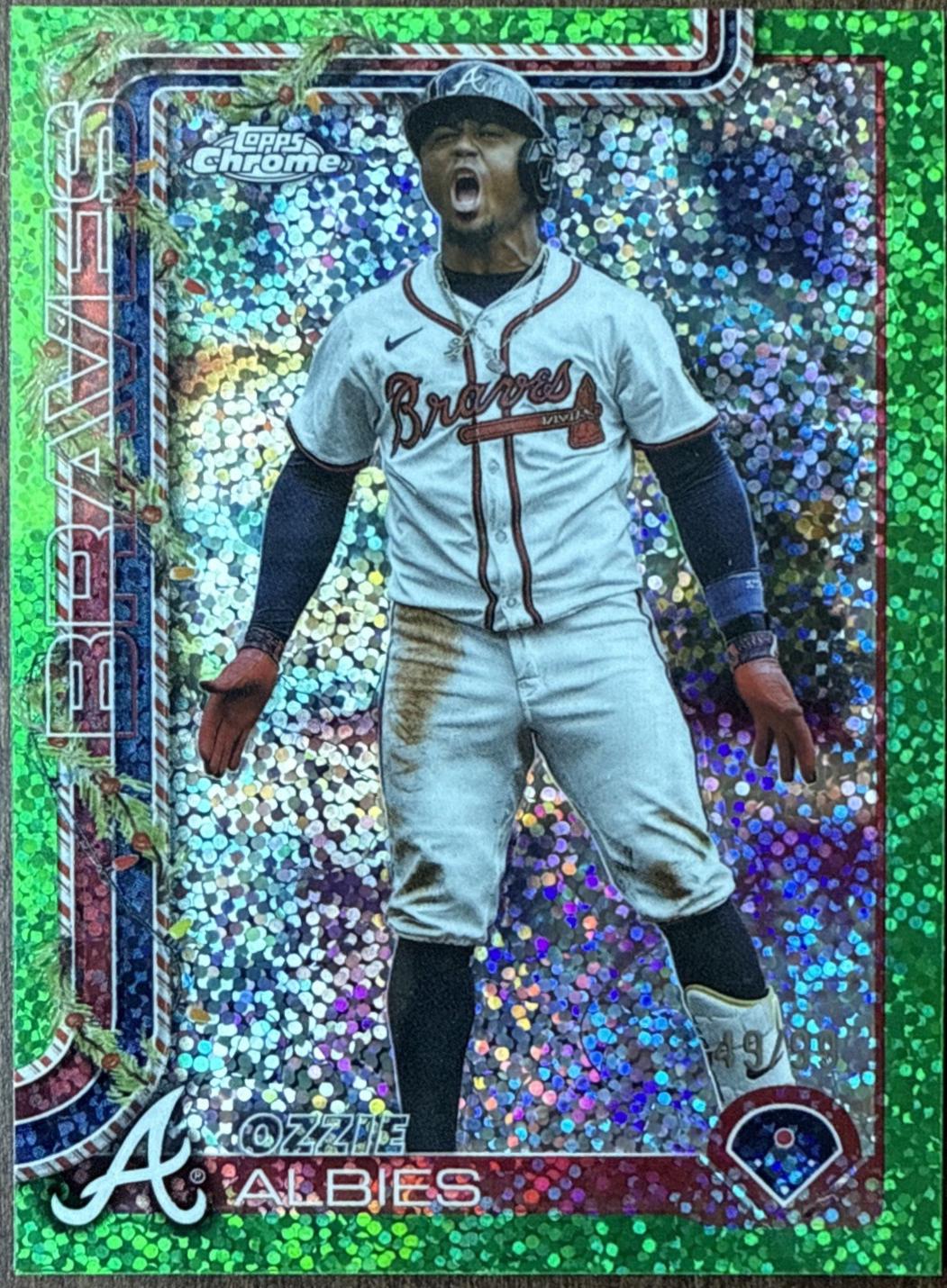 Ozzie Albies [Green Sparkle] #HC36