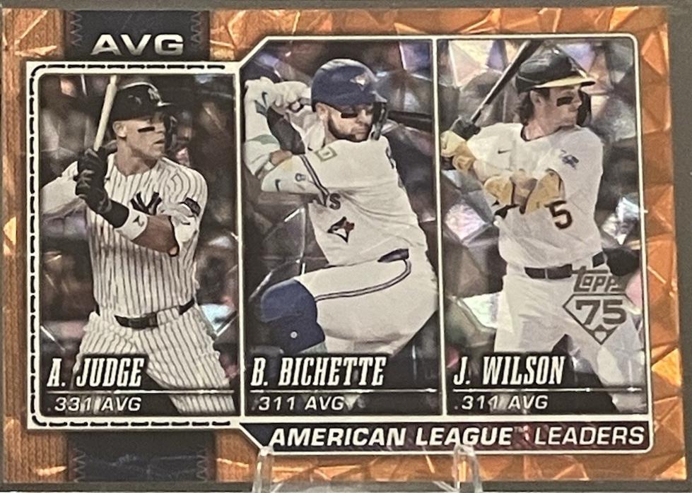 American League Leaders Avg [Orange Diamante] #204