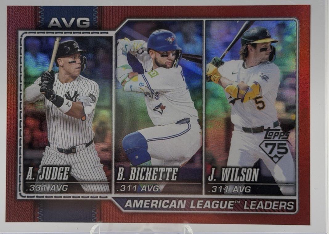 American League Leaders Avg [Red Rainbow] #204
