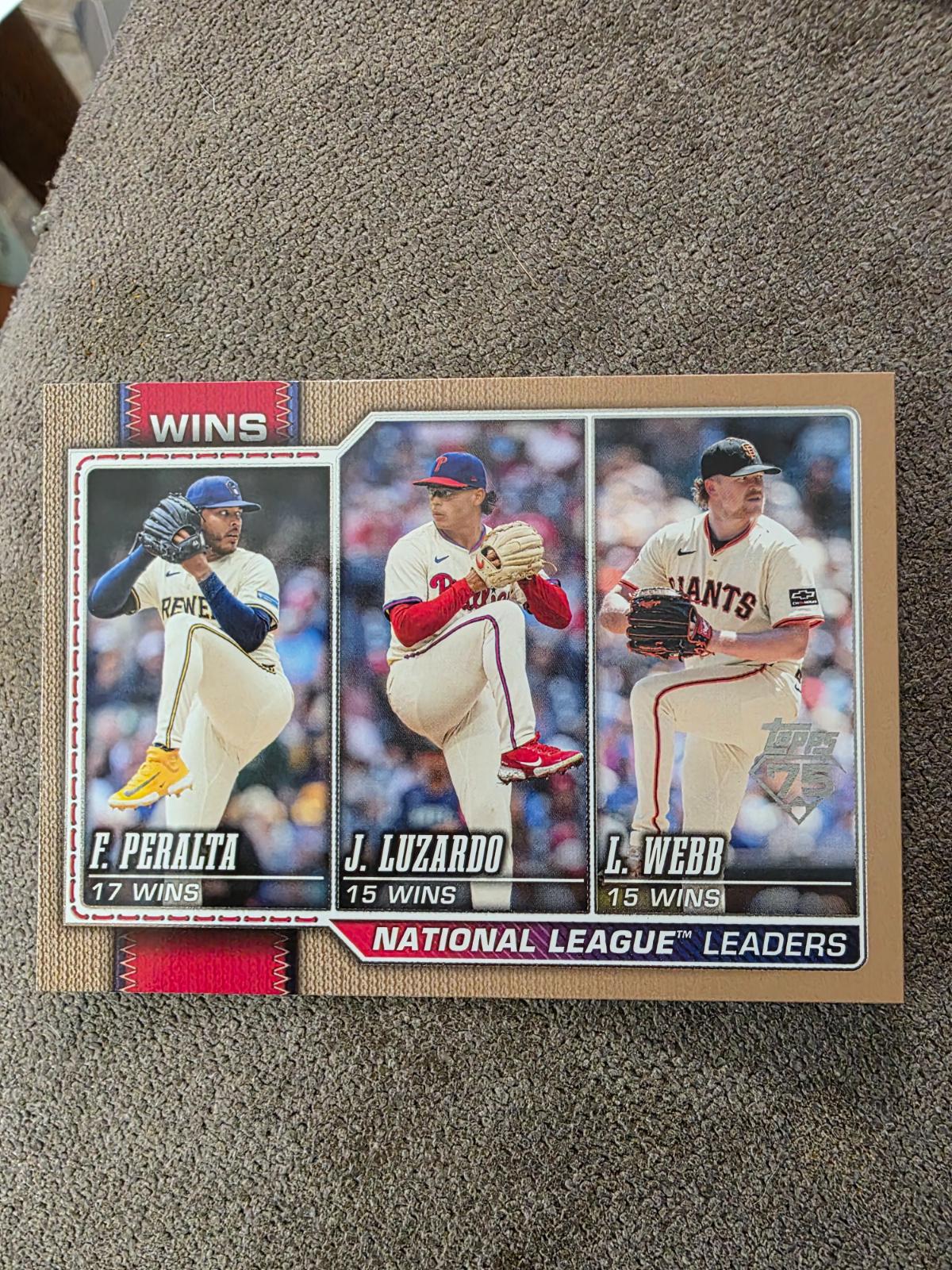 National League Leaders Wins [Gold] #117