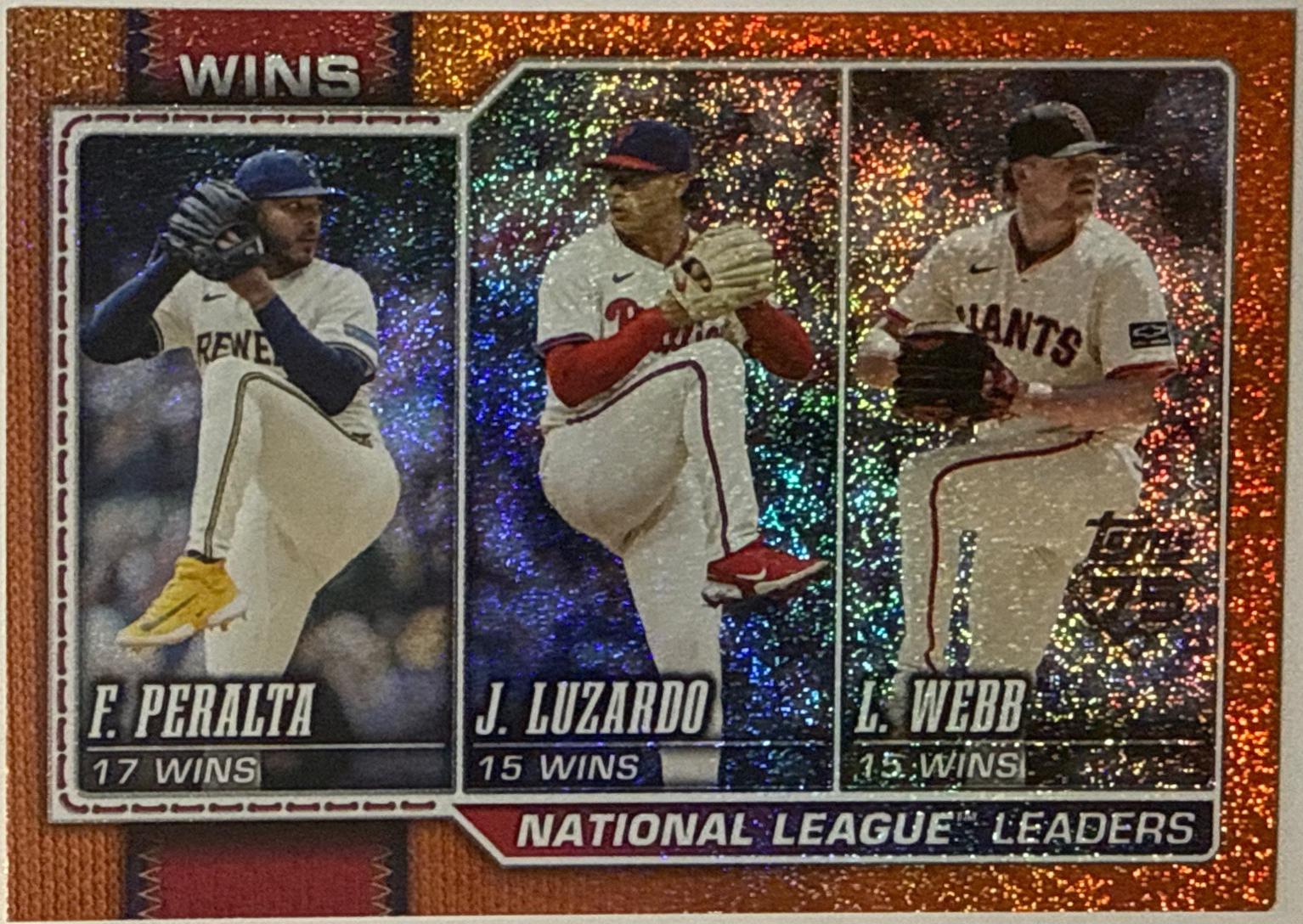 National League Leaders Wins [Orange Sandglitter] #117