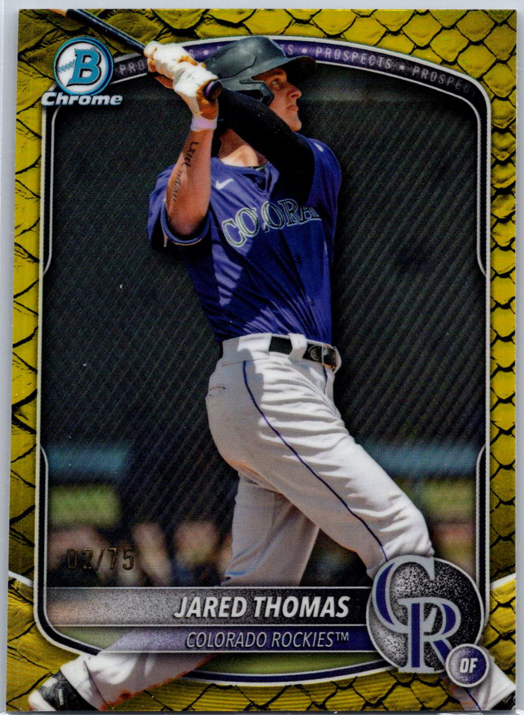 Jared Thomas [Yellow Reptilian Refractor] #BDC-147
