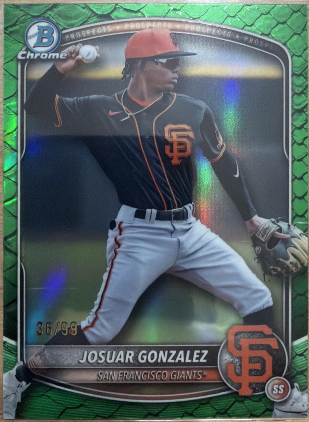 Josuar Gonzalez [Green Reptilian Refractor] #BDC-182