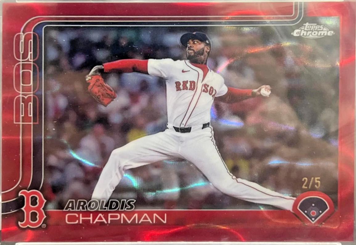 Aroldis Chapman [Red Lava Refractor] #USC191