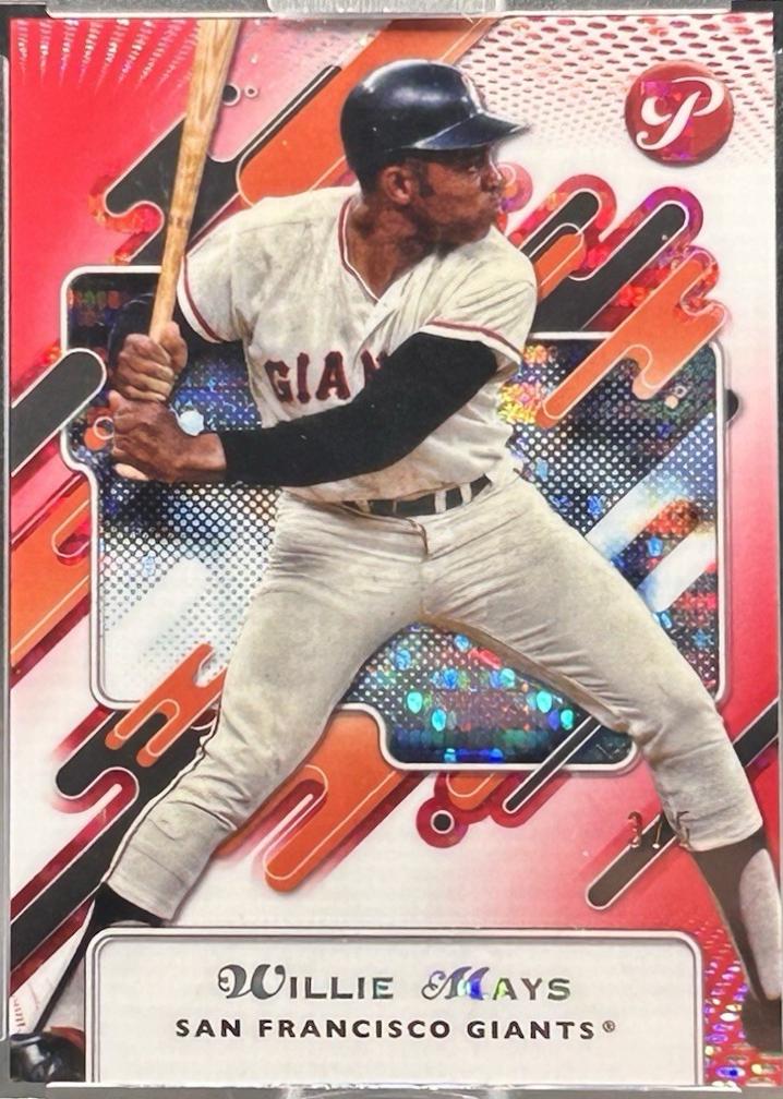 Willie Mays [Encased Red Refractor] #243