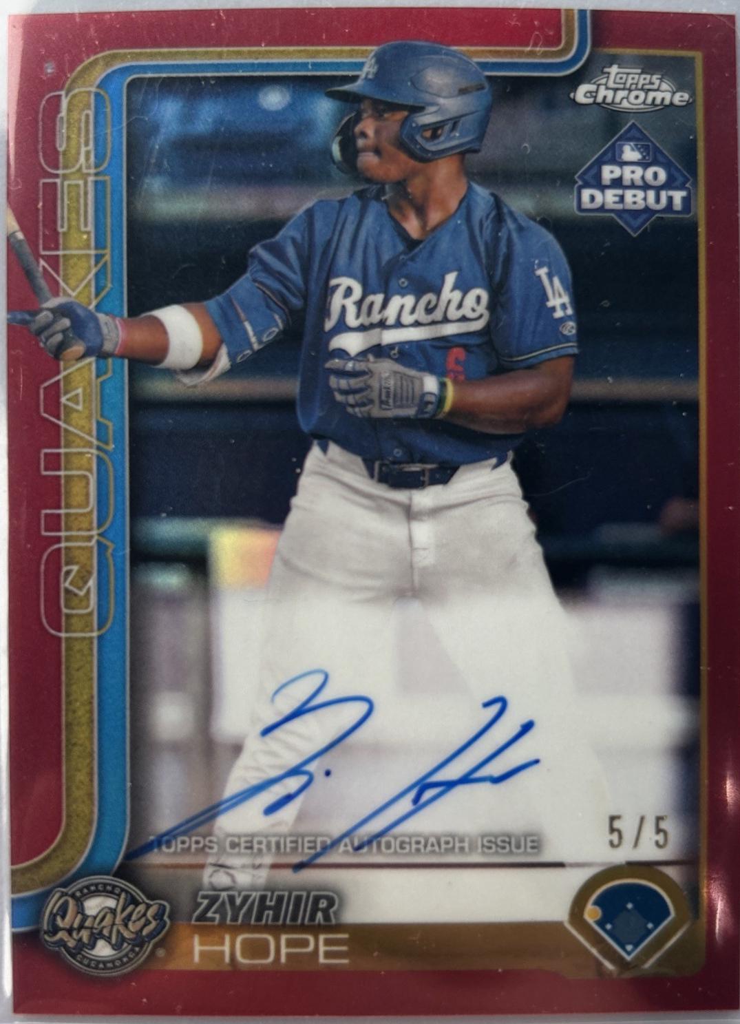 Zyhir Hope [Red Refractor Autograph] #PDC-139