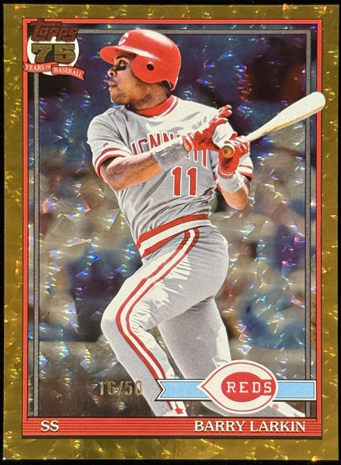 Barry Larkin [Gold Crackleboard Foil] #T91-81