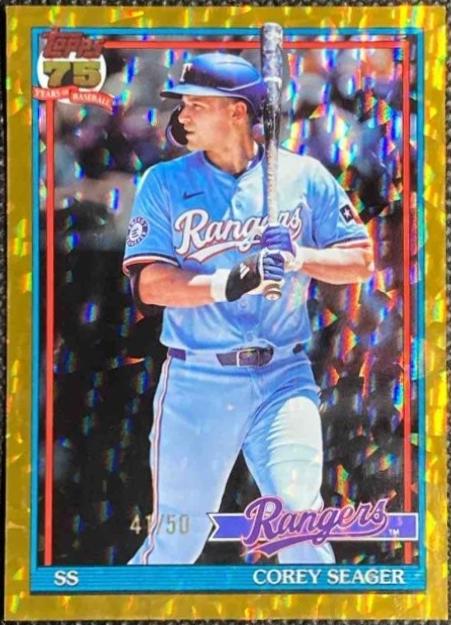 Corey Seager [Gold Crackleboard Foil] #T91-65
