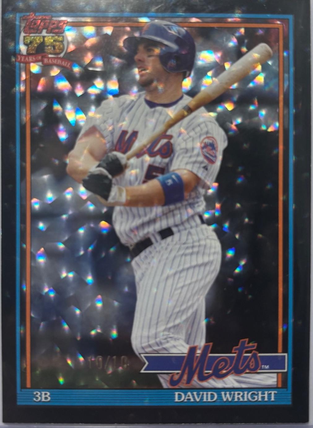 David Wright [Black Crackleboard Foil] #T91-66