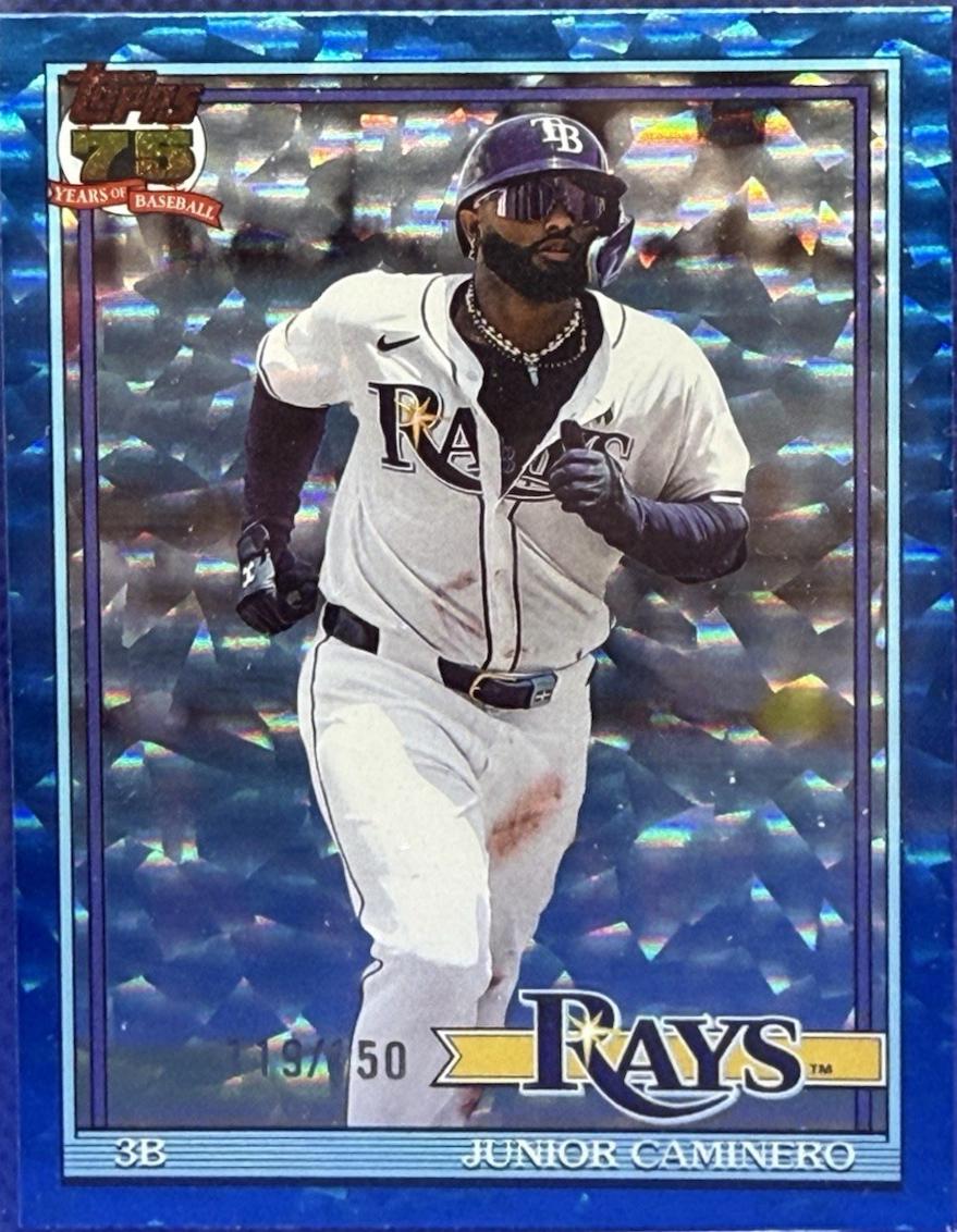 Junior Caminero [Blue Crackleboard Foil] #T91-62