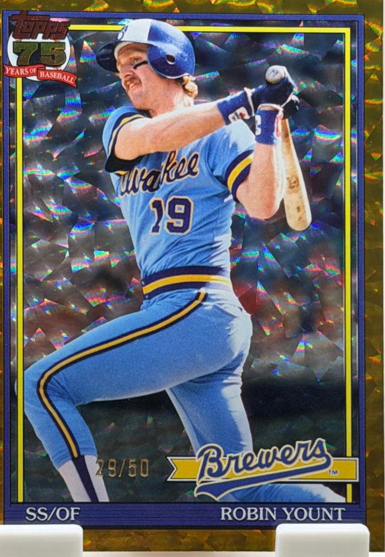 Robin Yount [Gold Crackleboard Foil] #T91-32