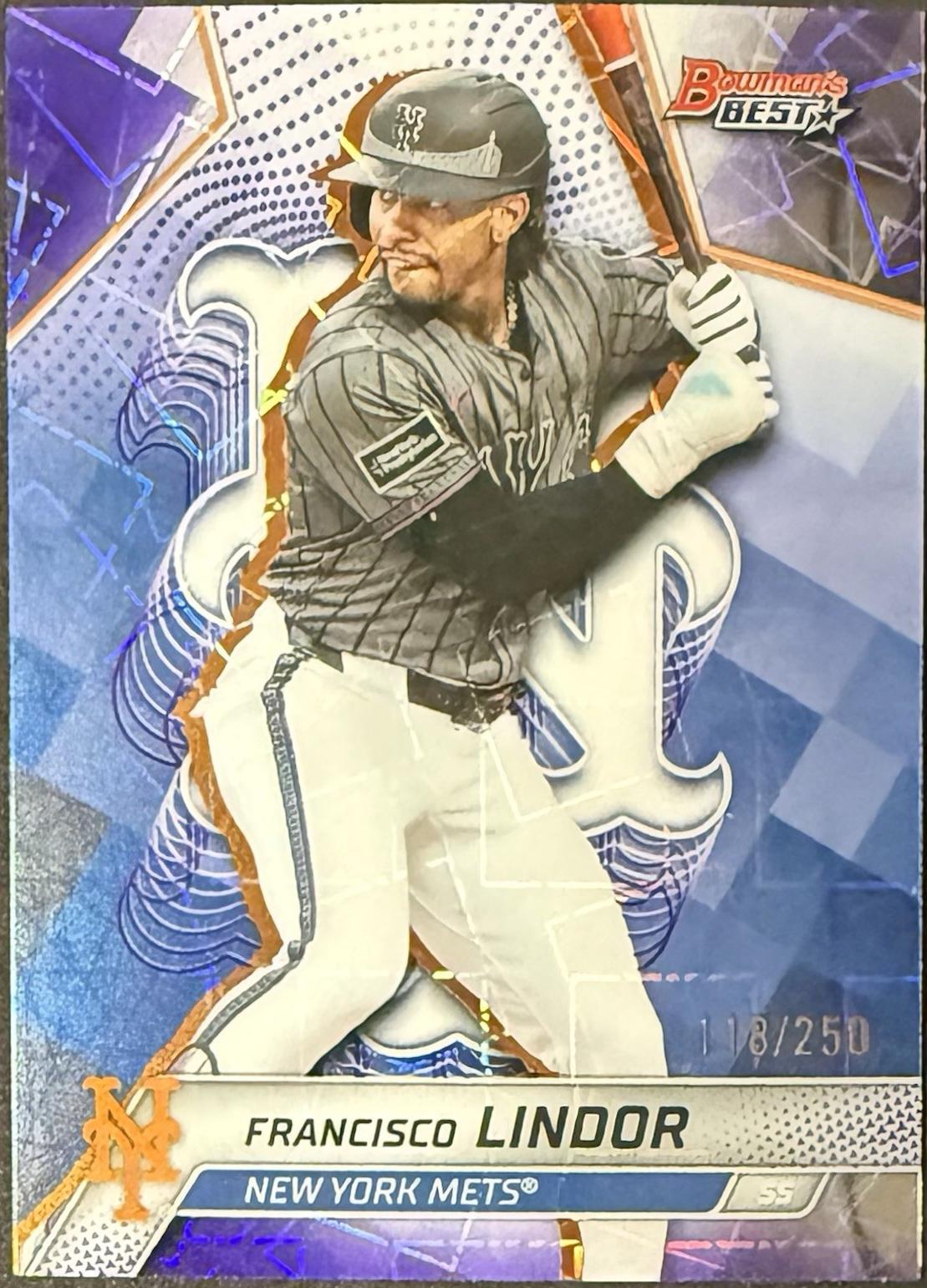 Francisco Lindor [Purple Lazer Refractor] #58