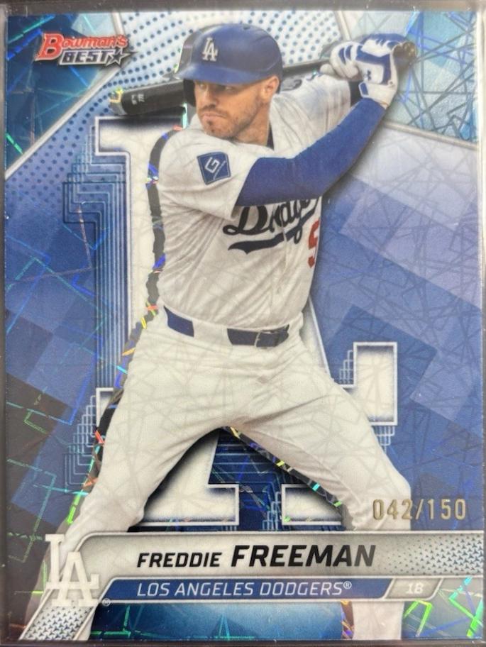 Freddie Freeman [Blue Lazer Refractor] #52