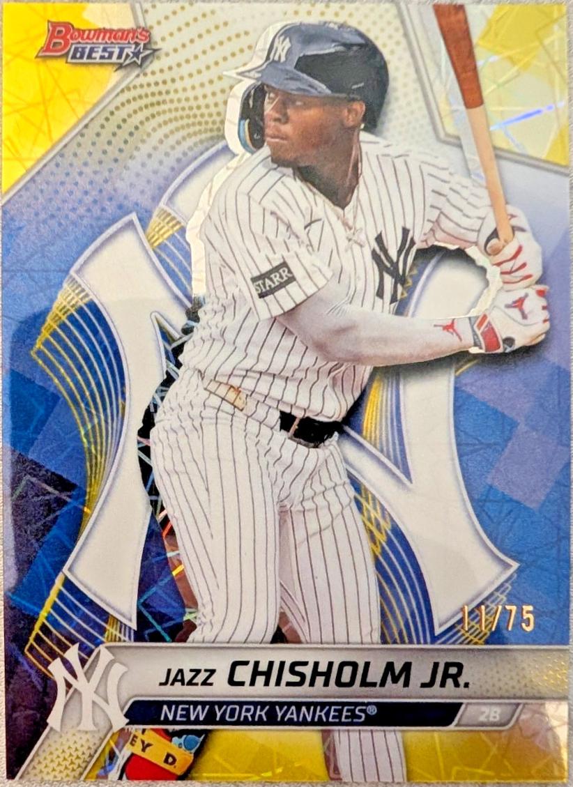 Jazz Chisholm Jr. [Yellow Lazer Refractor] #28