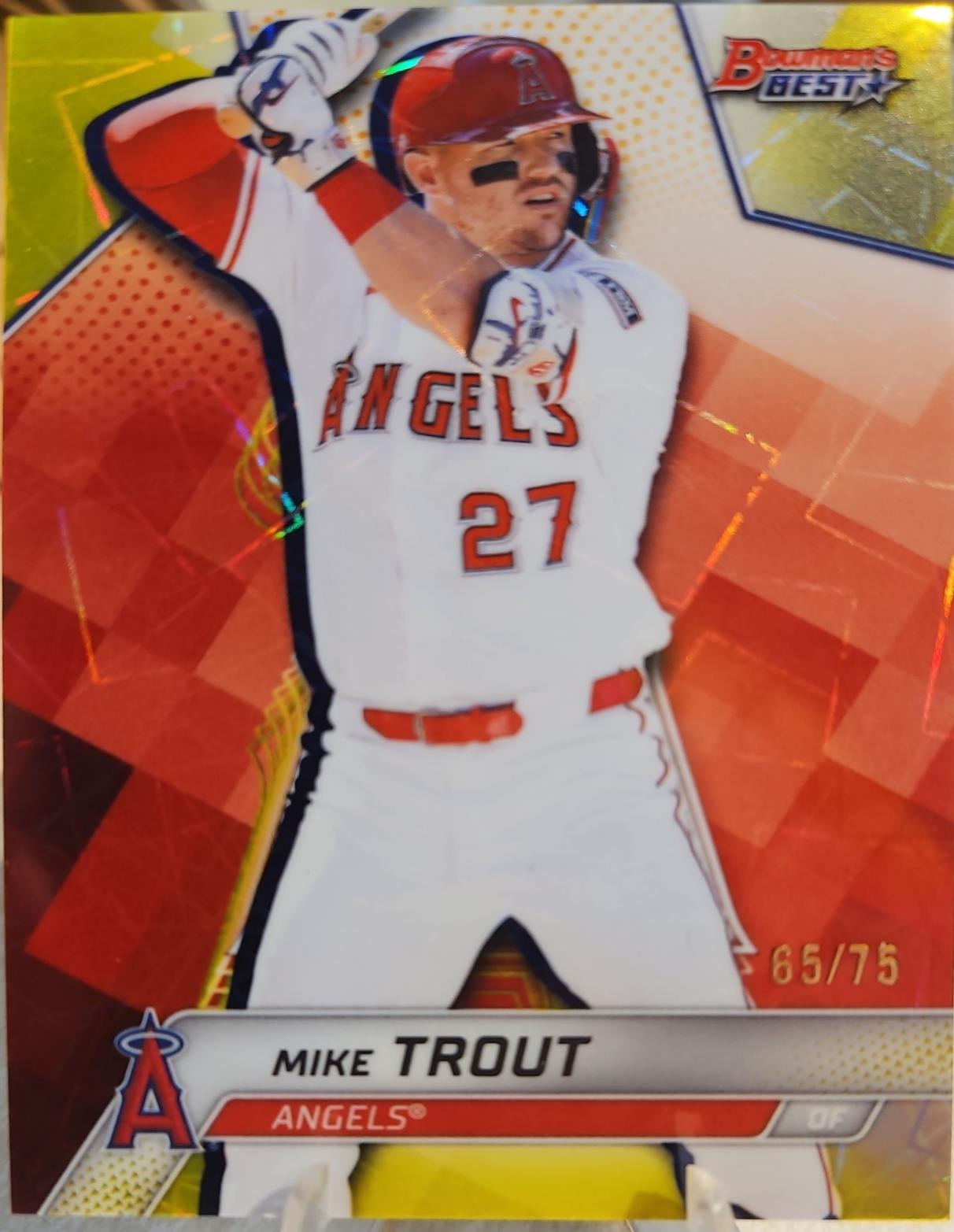 Mike Trout [Yellow Lazer Refractor] #26