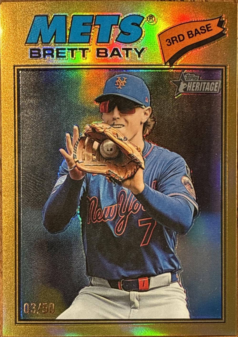Brett Baty [Gold Bordered Chrome] #19