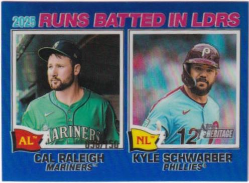 Kyle Schwarber / Cal Raleigh [Blue Bordered Chrome] #3