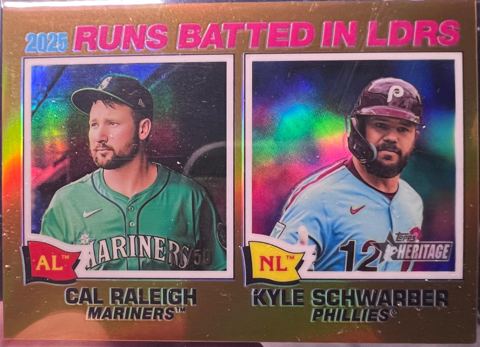 Kyle Schwarber / Cal Raleigh [Gold Bordered Chrome] #3