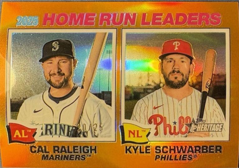 Kyle Schwarber / Cal Raleigh [Orange Bordered Chrome] #2