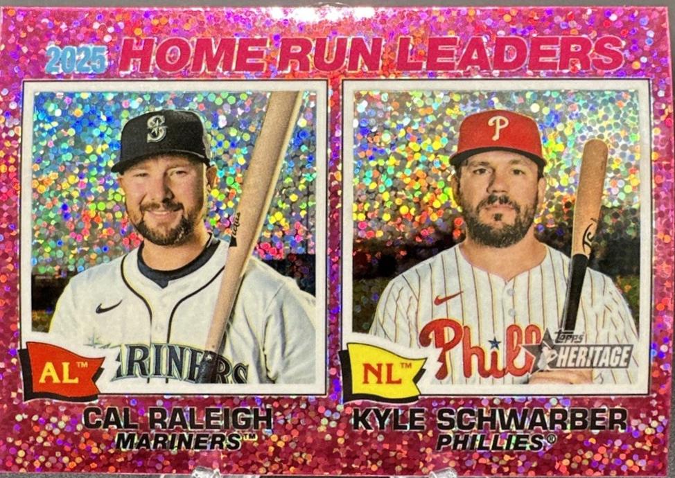 Kyle Schwarber / Cal Raleigh [Pink Sparkle Chrome] #2
