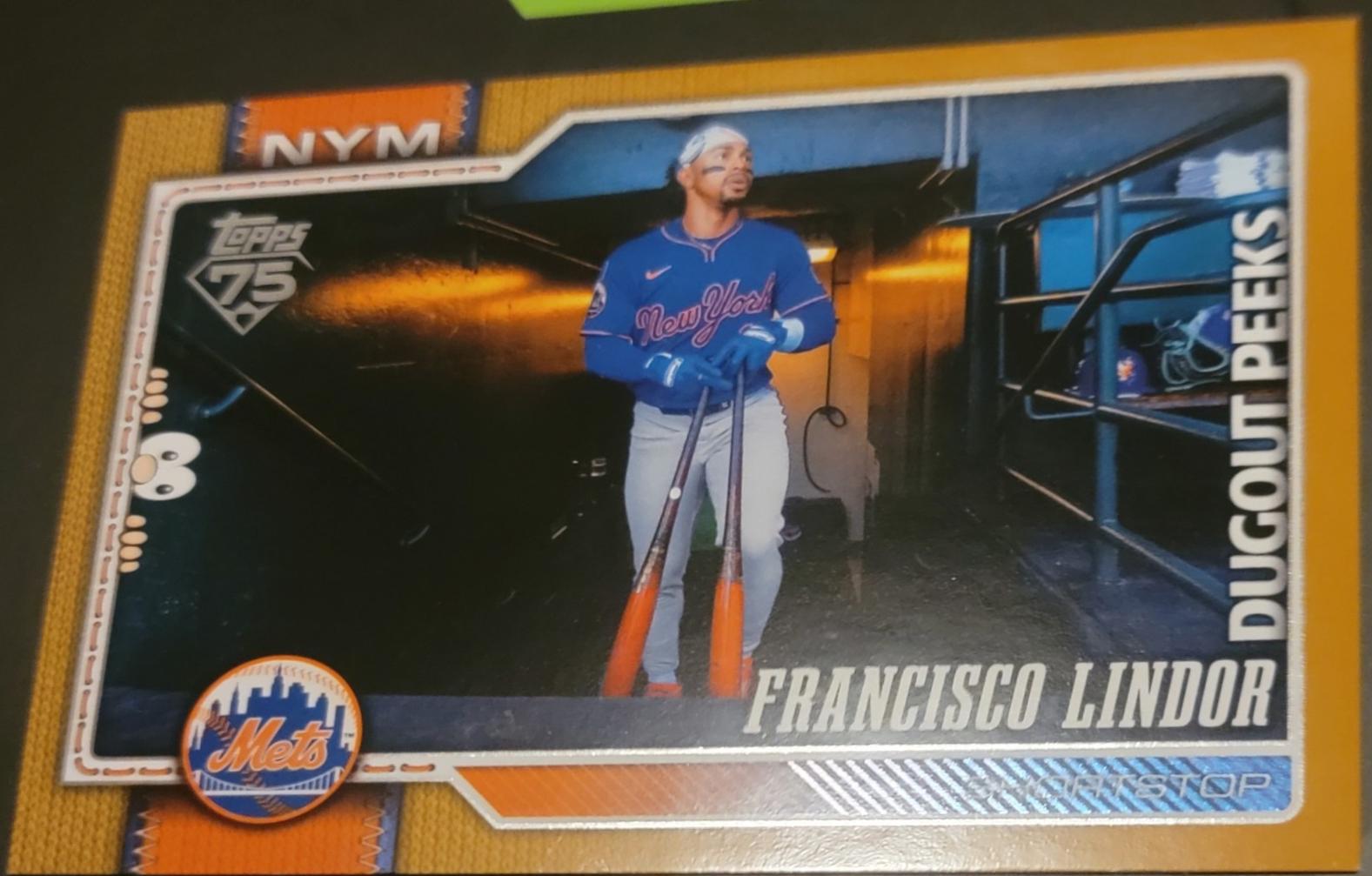 Francisco Lindor [Gold Dugout Peeks] #123