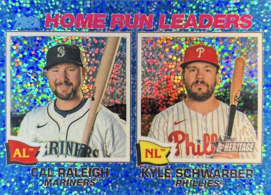 Kyle Schwarber / Cal Raleigh [Light Blue Sparkle Chrome] #2