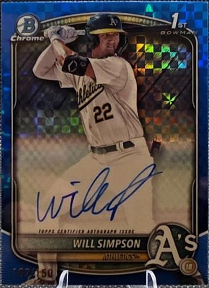 Will Simpson [Blue X-Fractor] #CPA-WSI