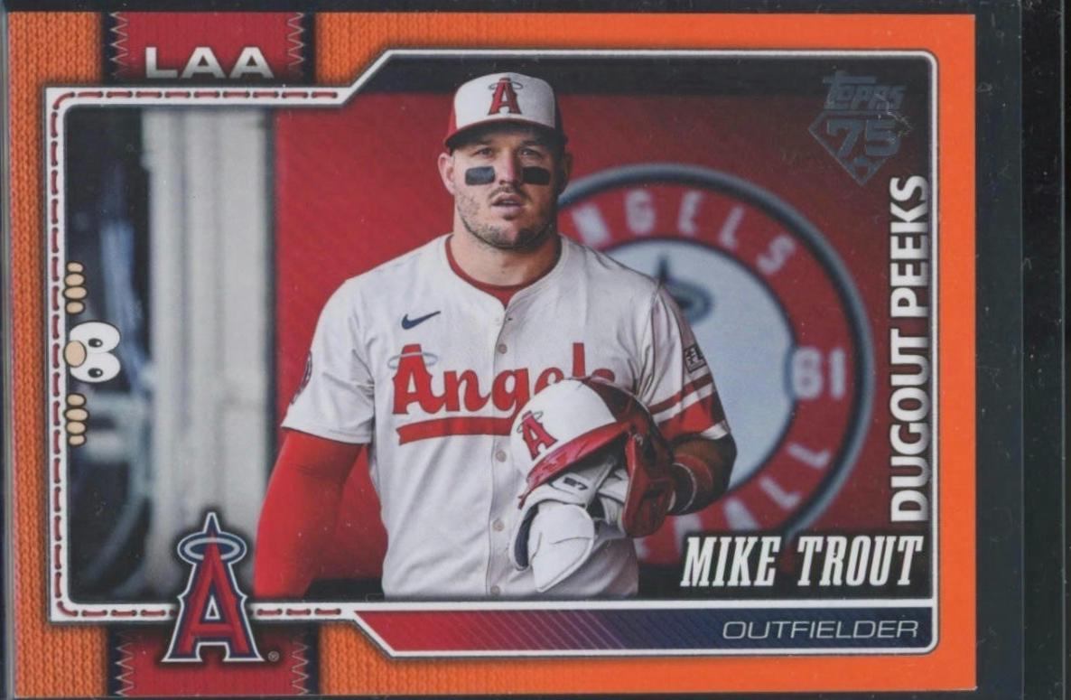 Mike Trout [Orange Dugout Peeks] #350