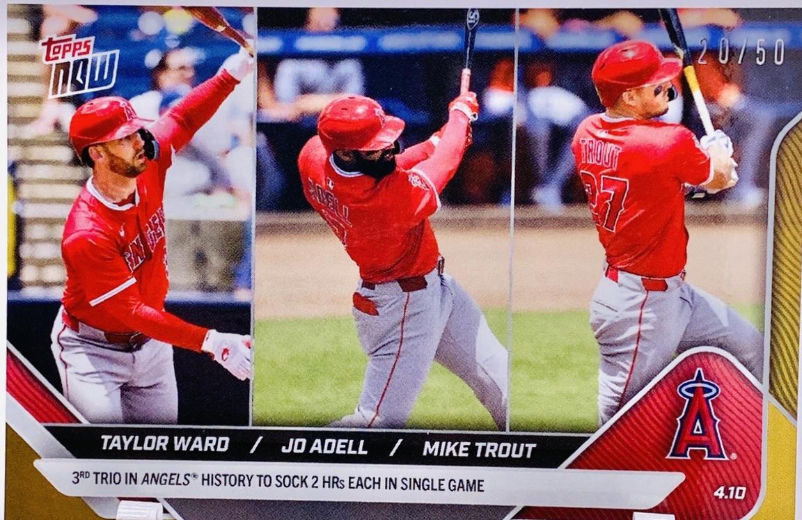 Taylor Ward / Jo Adell / Mike Trout [Gold Foil] #55