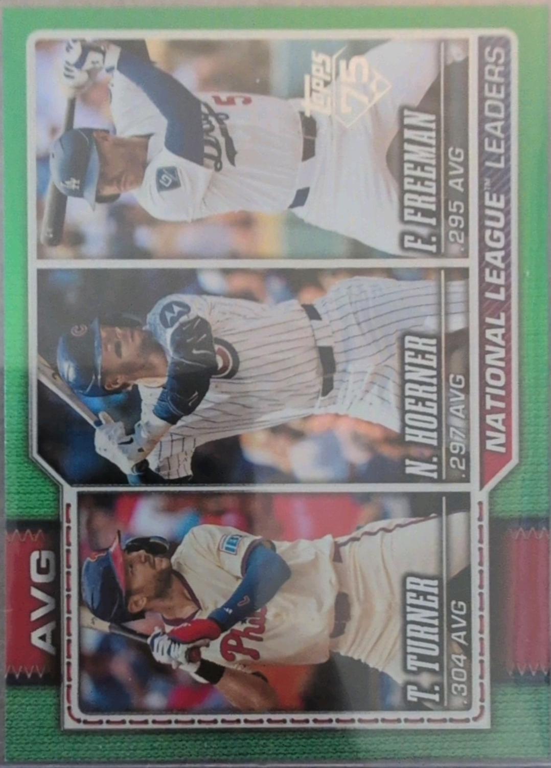 National League Leaders Avg [Green Diamante] #151