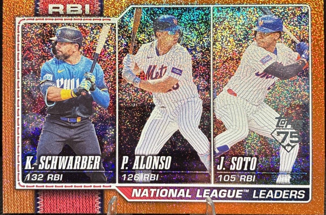 National League Leaders RBI [Orange Sandglitter] #11