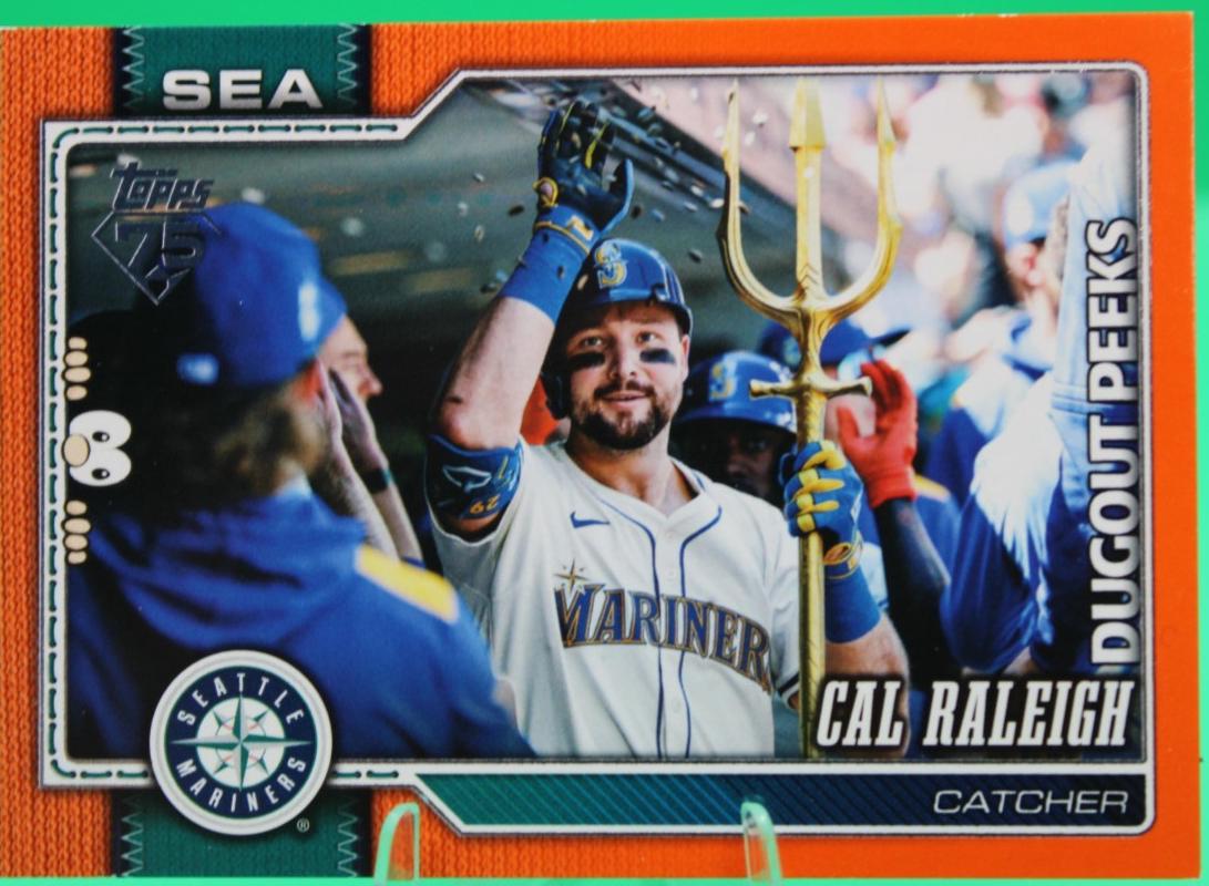 Cal Raleigh [Orange Dugout Peeks] #140