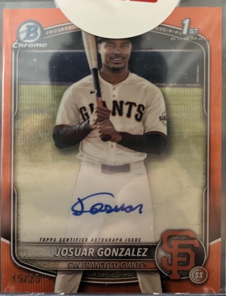 Josuar Gonzalez [Orange Wave Refractor] #CPA-JD