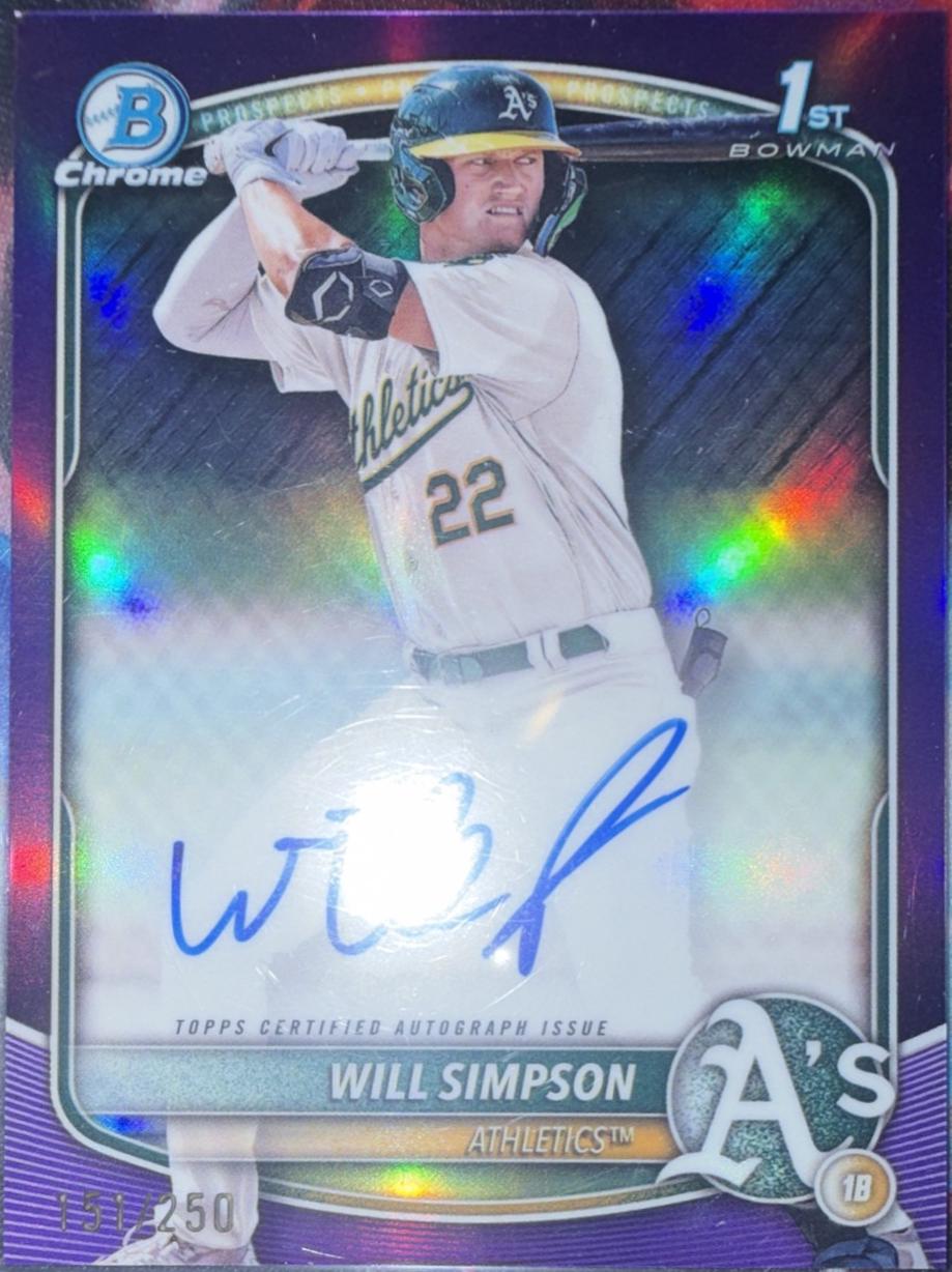 Will Simpson [Purple Mojo Refractor] #CPA-WSI