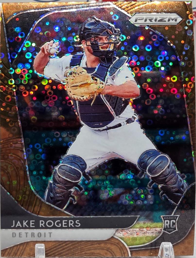 Jake Rogers [Burgundy Cracked Ice Prizm] #137
