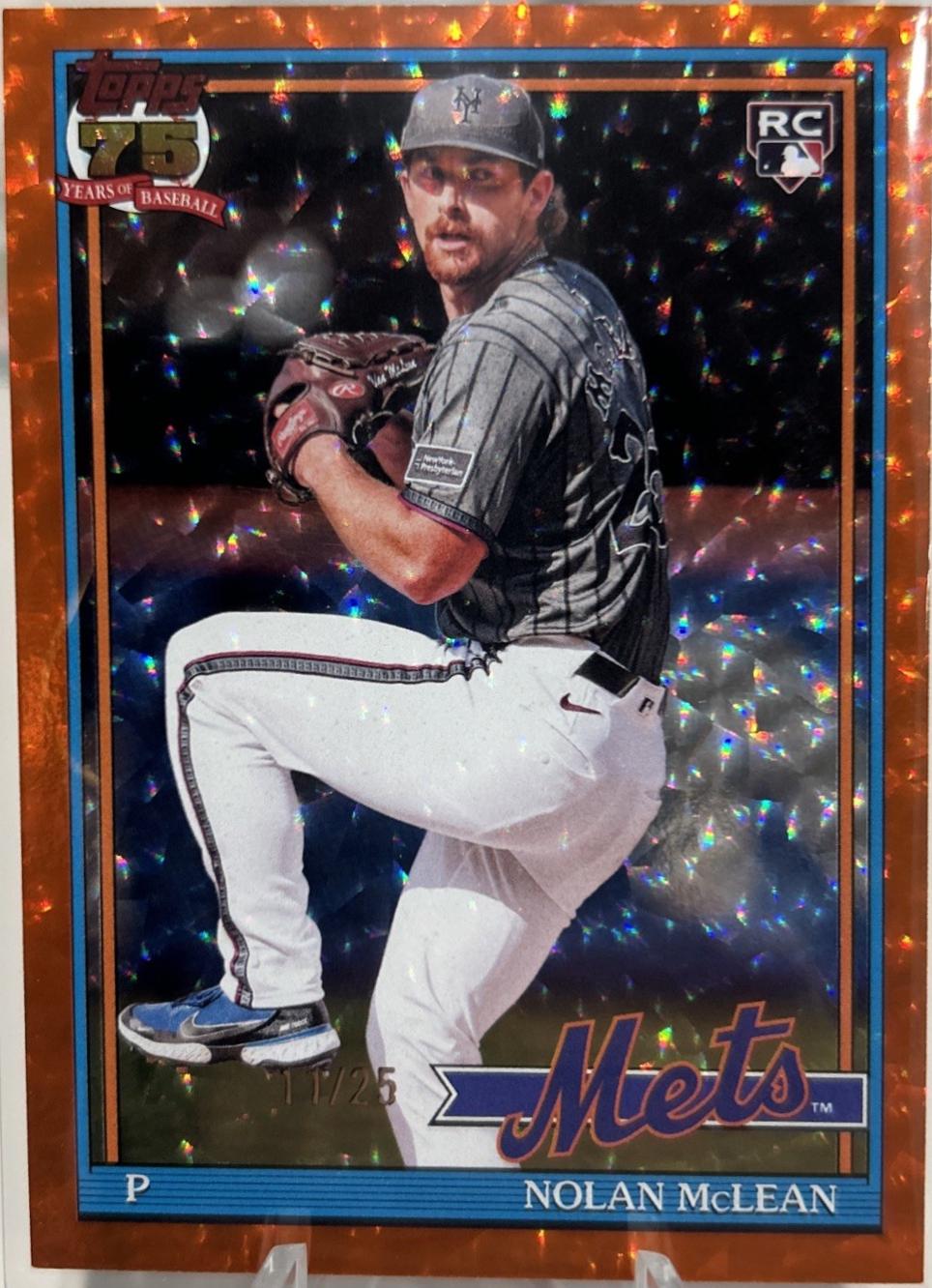 Nolan McLean [Orange Crackleboard Foil] #T91-63
