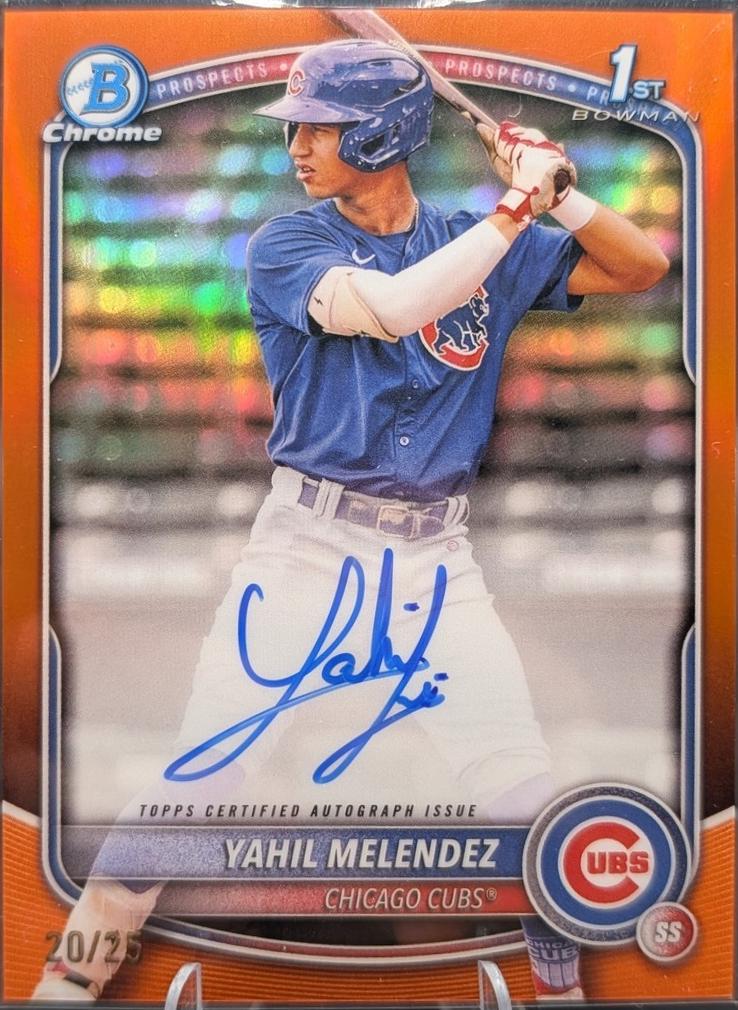 Yahil Melendez [Orange Shimmer Refractor] #CPA-YM
