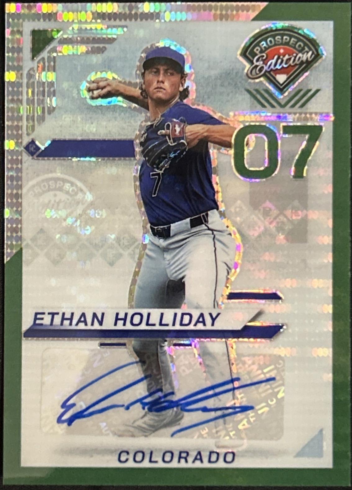 Ethan Holliday [Green Pulsar Holo Ticket Signature] #117