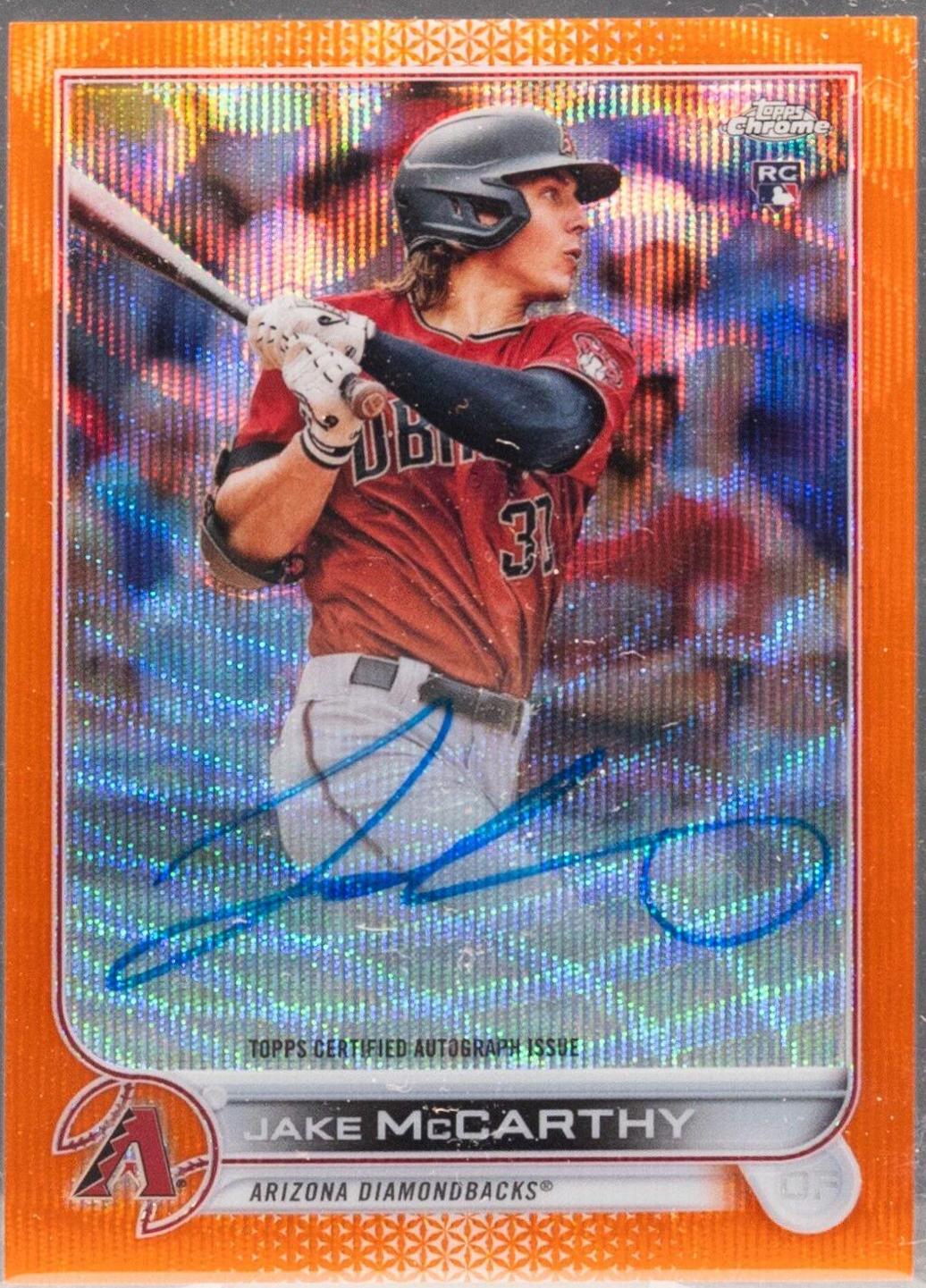 Jake McCarthy [Orange Wave Refractor] #RA-JMC