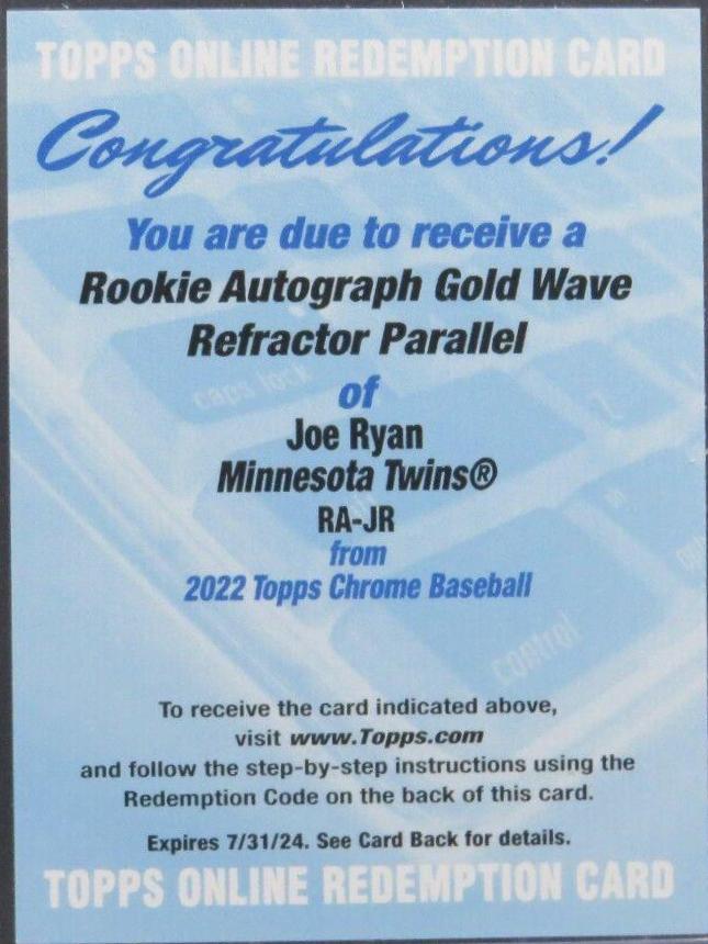 Joe Ryan [Gold Wave Refractor] #RA-JR